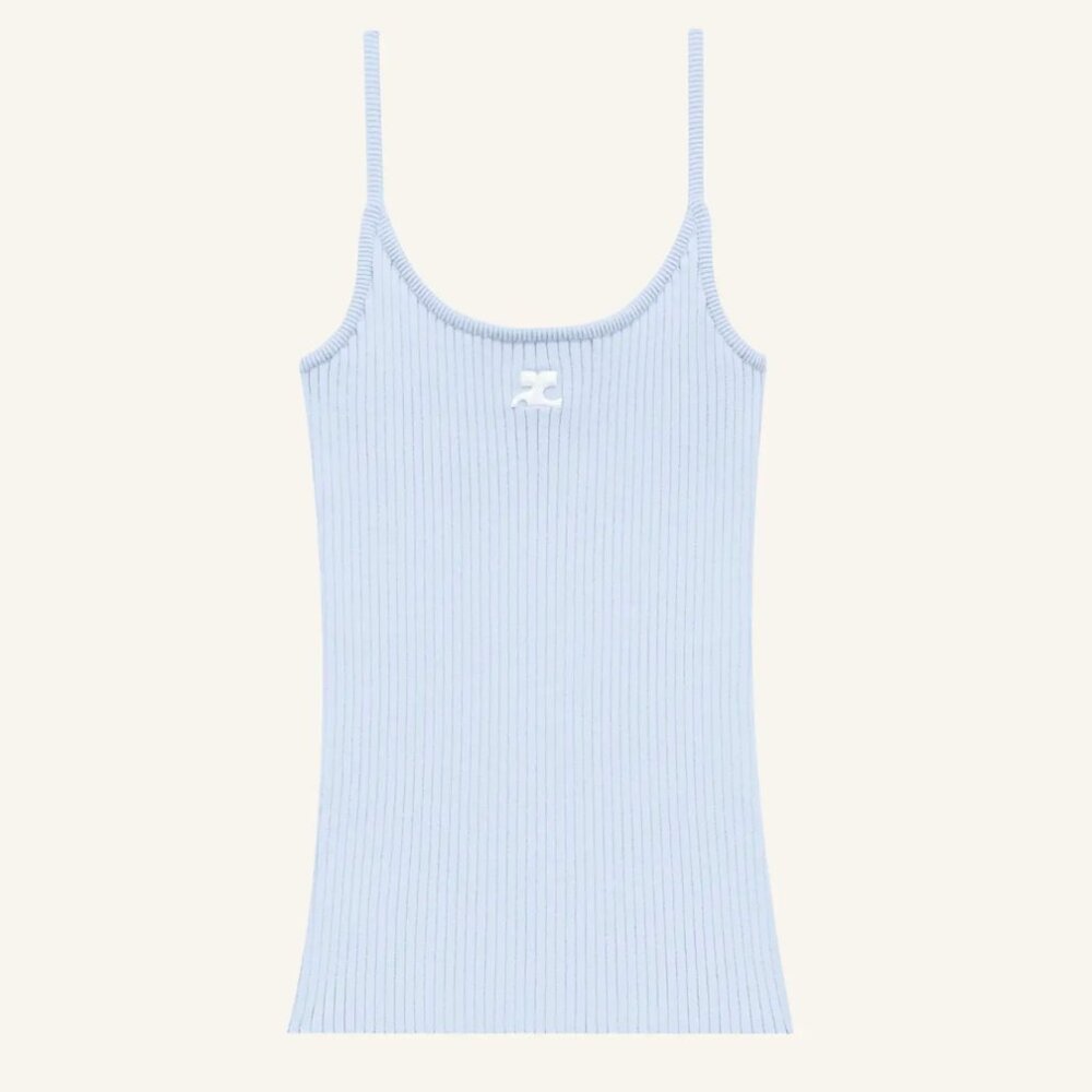 Courreges Reedition knit Tank Top, Size S
